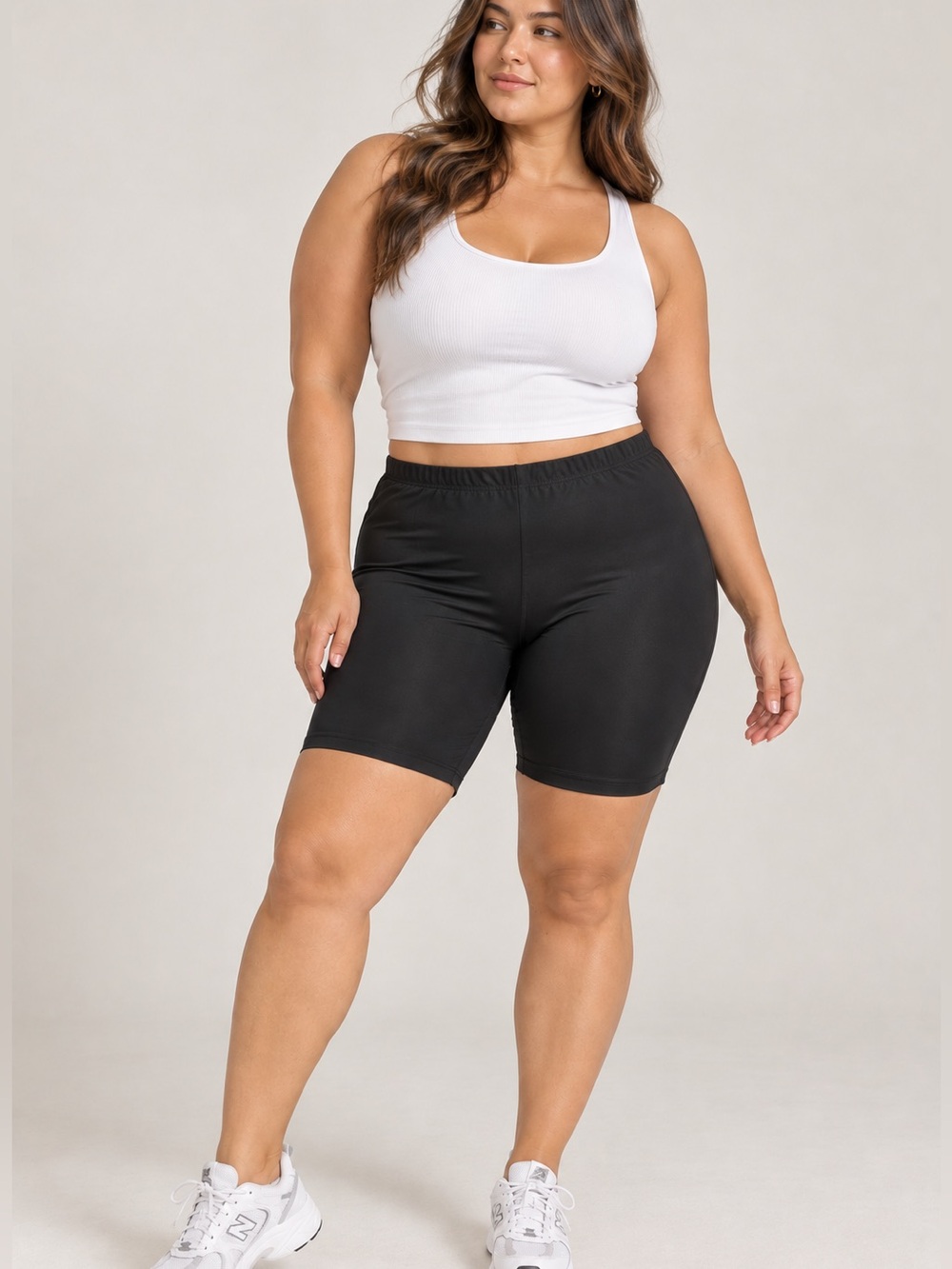 Yitty Lizo Bike Shorts Black 2X High Waist Gym Active Athleisure Workout